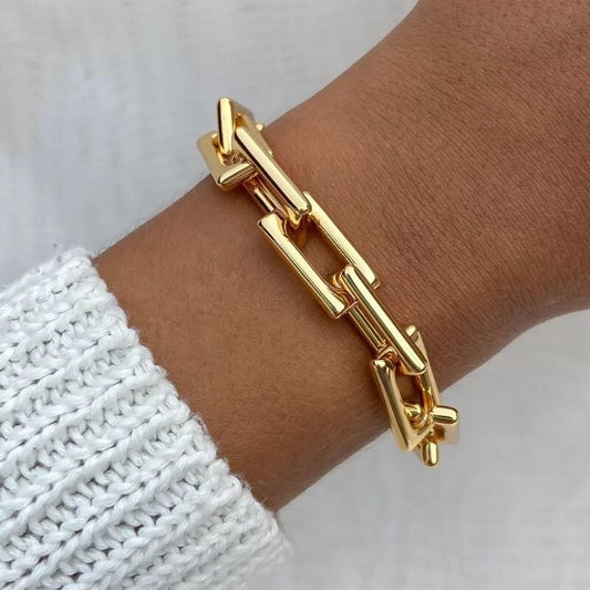 Gold Link Chain Bracelet