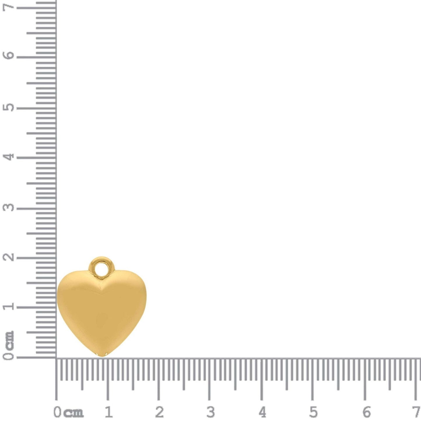 Small Puffy Heart Charm 20mm | Charms for Sale | Gold Heart Charm | Silver Heart Charm