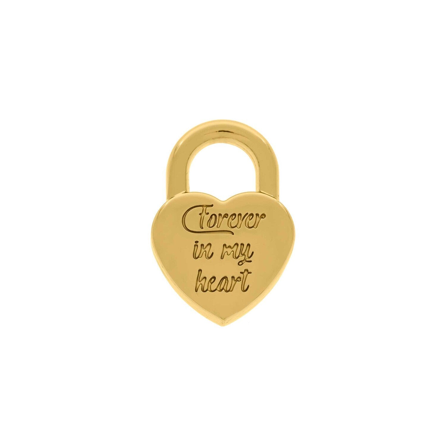 Enamel Heart Lock Charm 27 mm | Charms for Sale | Gold Heart Charm | Lock Heart Charm | Forever in My Heart | Pink Lock Heart | Orange Heart