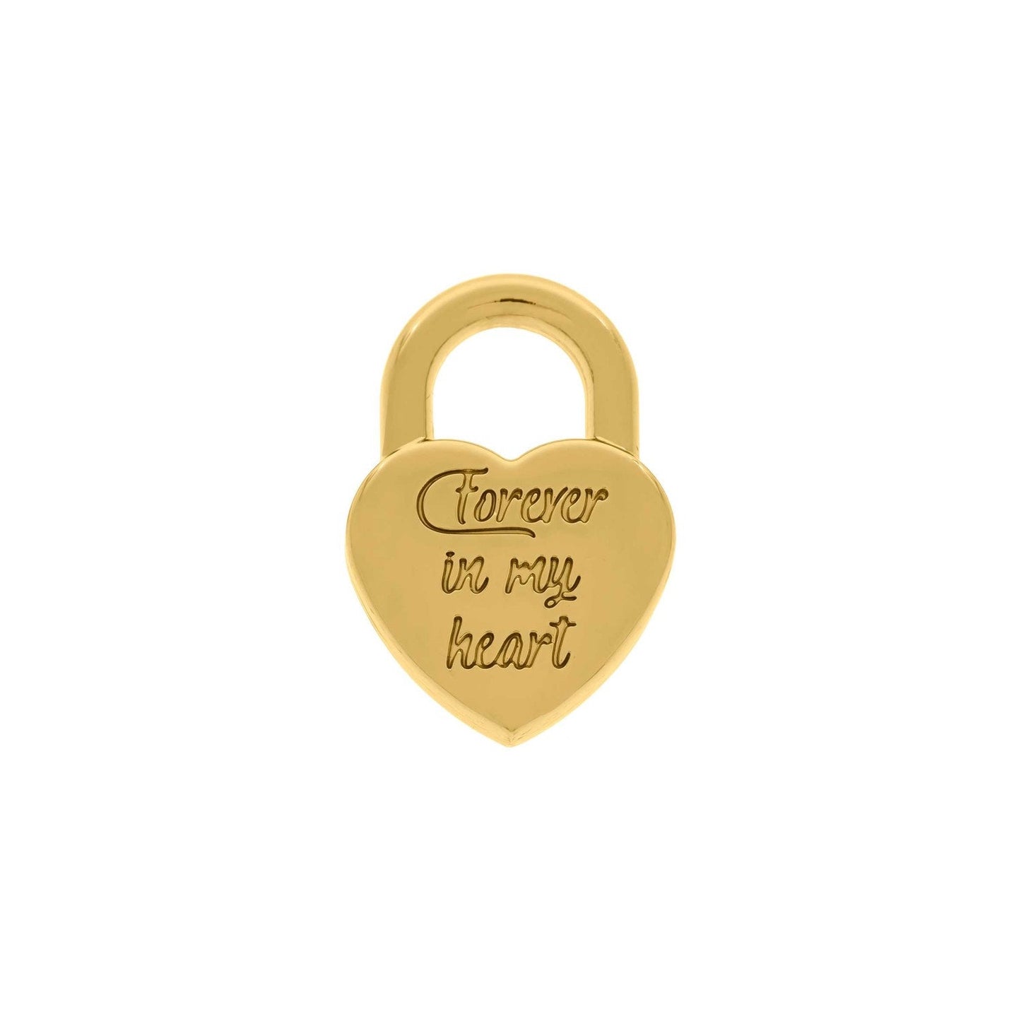 Enamel Heart Lock Charm 27 mm | Charms for Sale | Gold Heart Charm | Lock Heart Charm | Forever in My Heart | Pink Lock Heart | Orange Heart