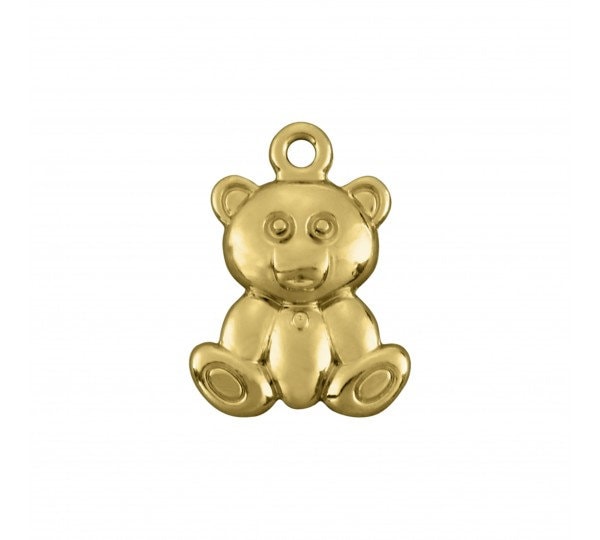 Puffy Bear Charm 18mm | Charms for Jewelry | Baby Bear Charm