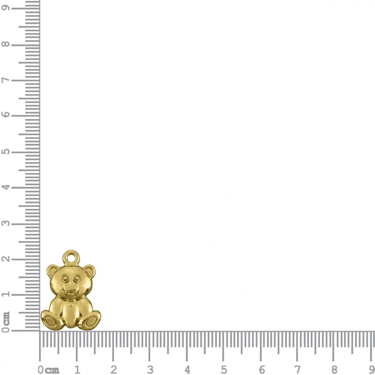 Puffy Bear Charm 18mm | Charms for Jewelry | Baby Bear Charm