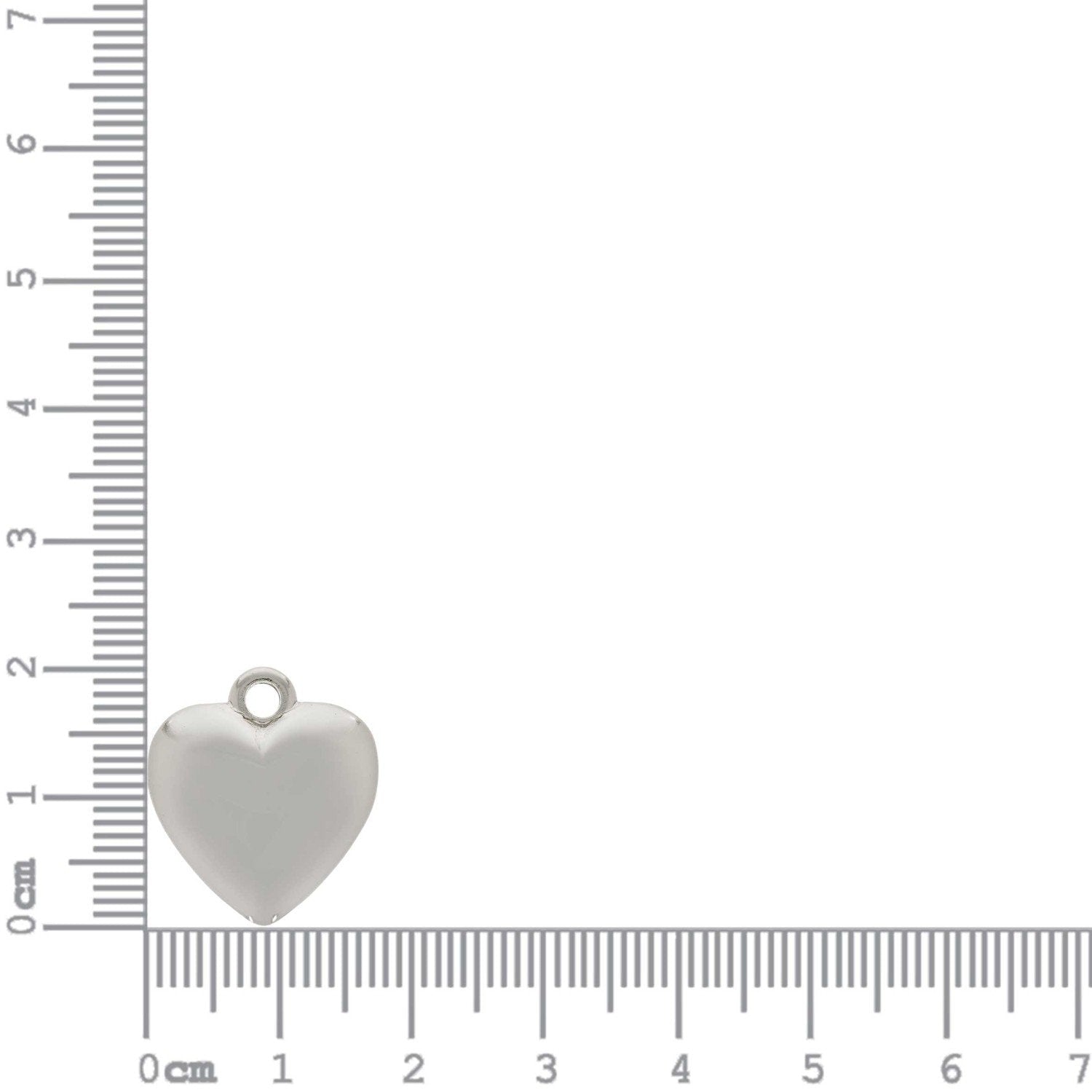 Small Puffy Heart Charm 20mm | Charms for Sale | Gold Heart Charm | Silver Heart Charm