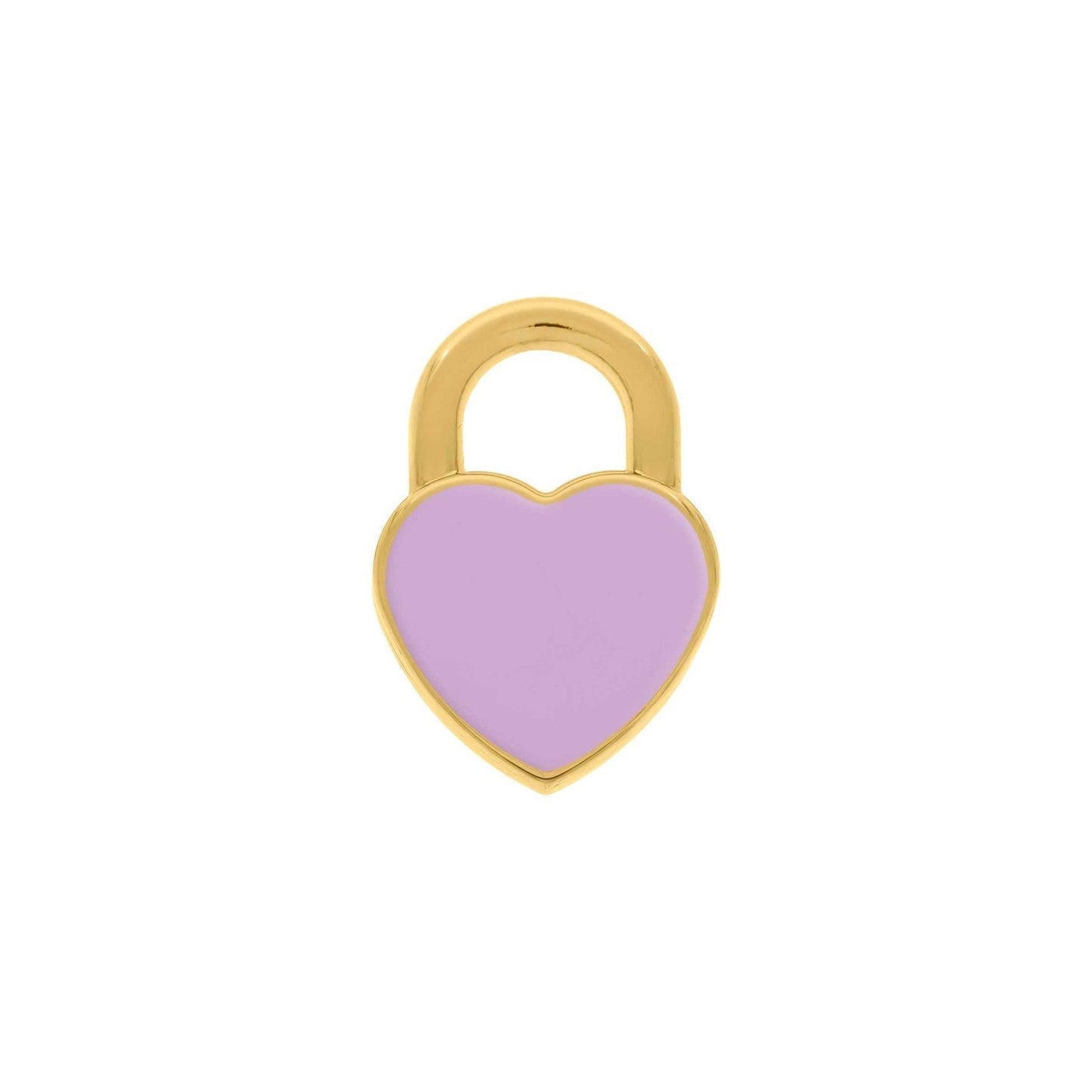 Enamel Heart Lock Charm 27 mm | Charms for Sale | Gold Heart Charm | Lock Heart Charm | Forever in My Heart | Pink Lock Heart | Orange Heart