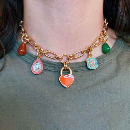 16-inch colorful charm chain necklace – AVINZIA