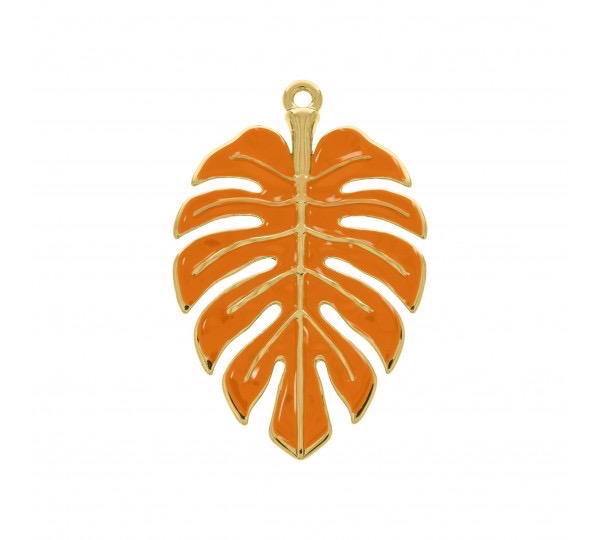 Monstera Leaf Enamel Charm 54mm