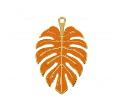 Monstera Leaf Enamel Charm 54mm