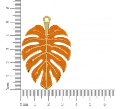 Monstera Leaf Enamel Charm 54mm