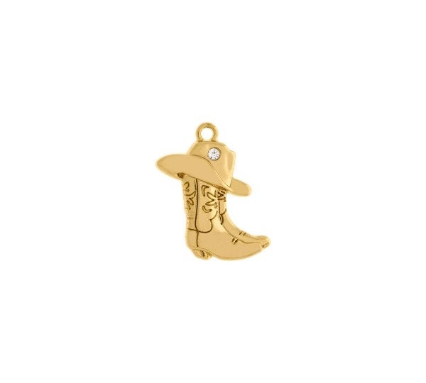 Boot Charm 25mm | Charms for necklace | Country girl hat charm, Charms Only | Fashion Jewelry | Gift for Her | Handmade Jewelry