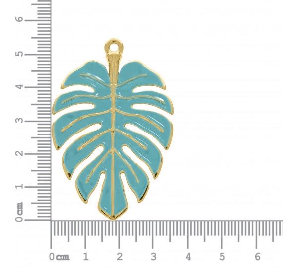 Monstera Leaf Enamel Charm 54mm