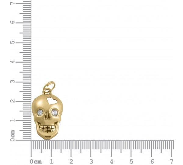 27mm Cute Gold Skull Charm