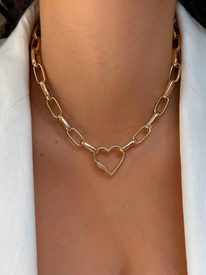 Love heart carabiner necklace – AVINZIA