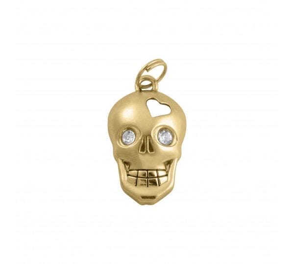 27mm Cute Gold Skull Charm