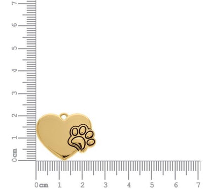 22mm Pet Love Heart Charm