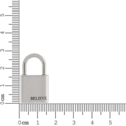 Silver Lock Charm 26mm