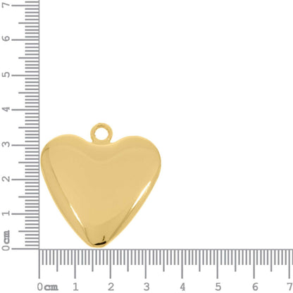 Gold Heart Charm 35mm