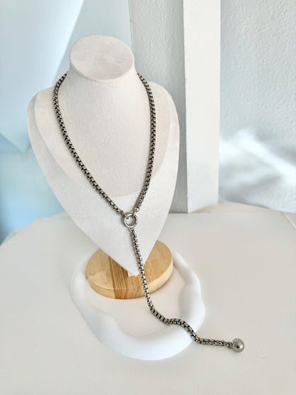 20" Long Lariat Y Necklace | Silver Lariat Necklace | Gold Lariat Necklace | Sexy Necklace Deep Cleavage Necklace Sexy Jewelry Gift for Her