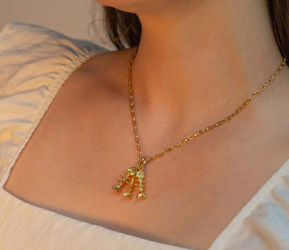 Gold Fish Bones Charm 27mm
