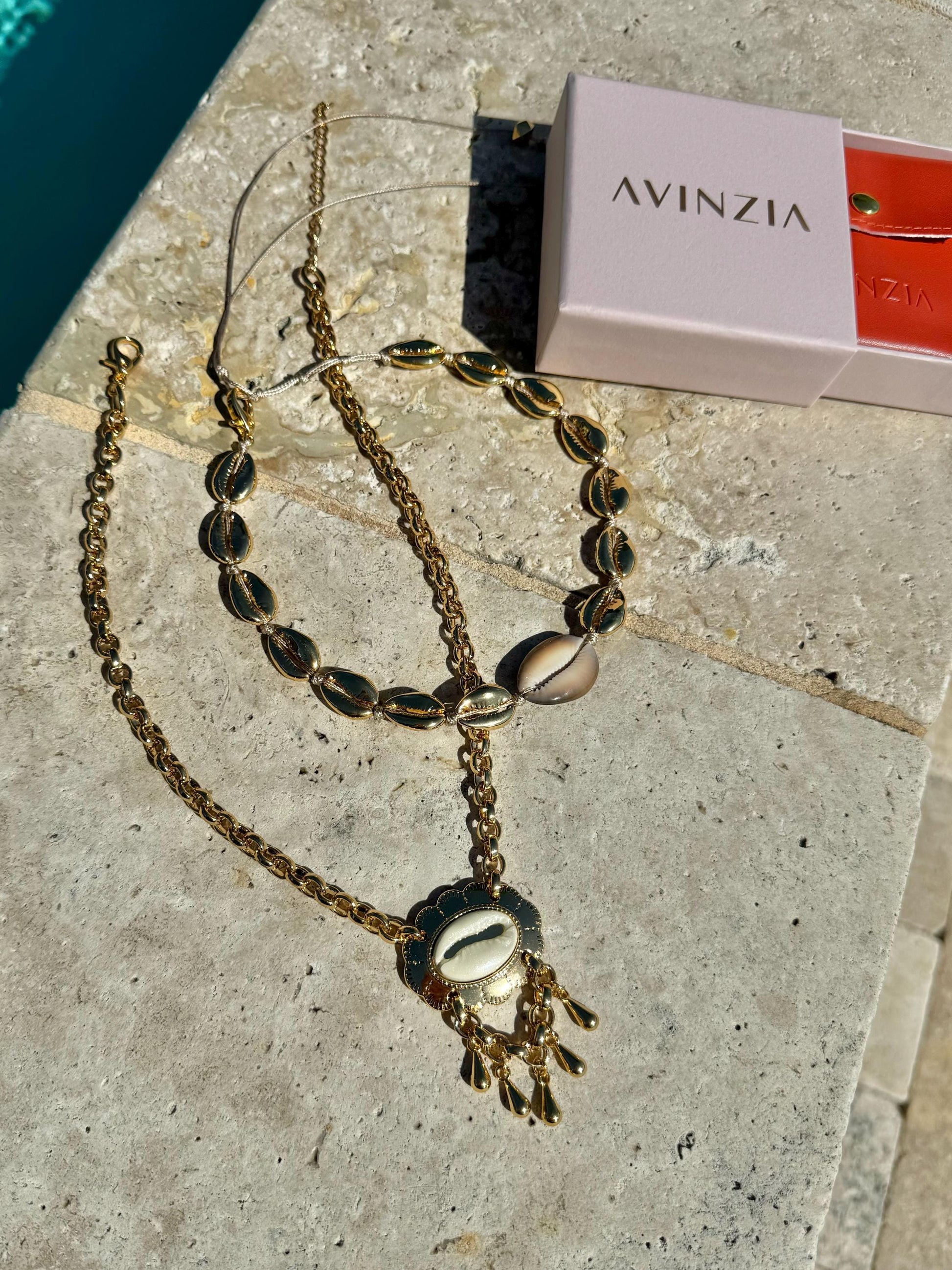 Gold Cowrie Shell Choker Necklace | Cowrie Shell Charm Chain | Luxurious Cowrie Shell Necklace | Summer Jewelry 2025