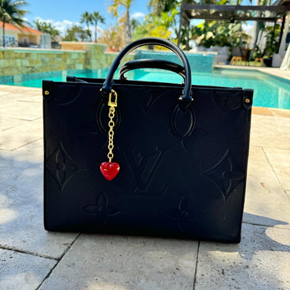 Puffed Bag Charm | Love Bag Charm | Heart Keychain | Lock Purse Charm | Heart Keychain Holder | Jewelry Lover Gift | Fun Bag Charm