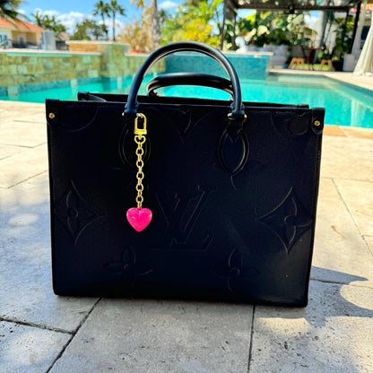 Puffed Bag Charm | Love Bag Charm | Heart Keychain | Lock Purse Charm | Heart Keychain Holder | Jewelry Lover Gift | Fun Bag Charm