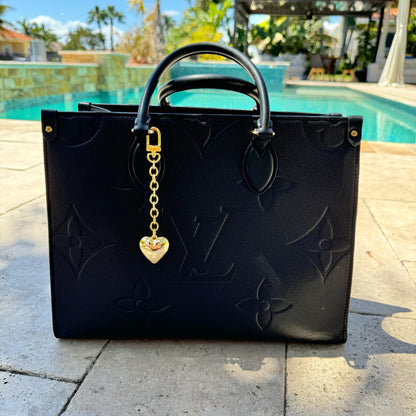 Puffed Bag Charm | Love Bag Charm | Heart Keychain | Lock Purse Charm | Heart Keychain Holder | Jewelry Lover Gift | Fun Bag Charm