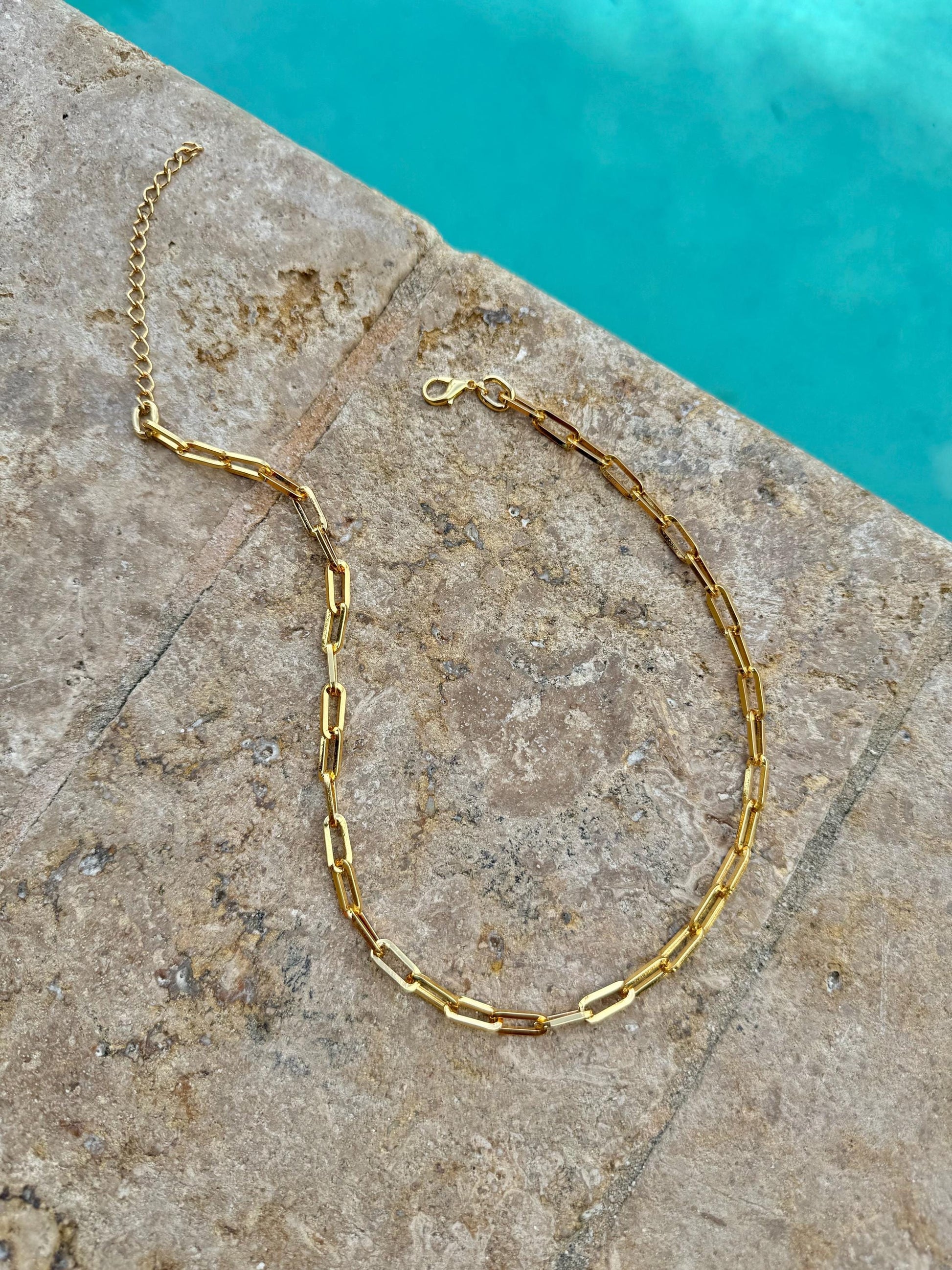 Horseshoe Beaded Necklace | Turquoise Cowrie Shell Charm Chain | Bohemian Summer Layered Necklace | Layering Necklace | Beach Necklace