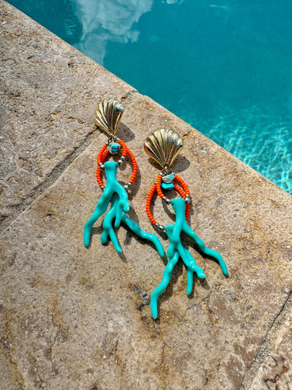 Pink Beaded Bohemian Earrings | Beaded Summer Earrings | Dangling Earrings | Chandelier Earrings for Women | Colorful Earrings