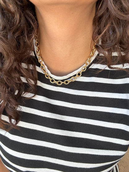Simple Rolo Chain Choker | Gold Chain Base | Basic Gold Choker