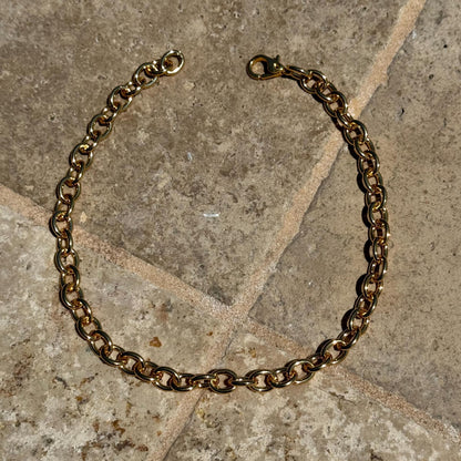 Simple Rolo Chain Choker | Gold Chain Base | Basic Gold Choker