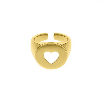 Gift for Mom | Hollow Heart Pinky Ring for Women | Christmas Gift For Her Valentines Gift