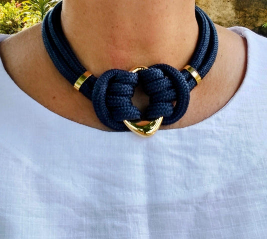 PRE-SALE Knotted Necklace | Statement Rope Necklace | Mother's Day Gift | Unique Cord Necklace | Terracota Necklace | Sand Necklace
