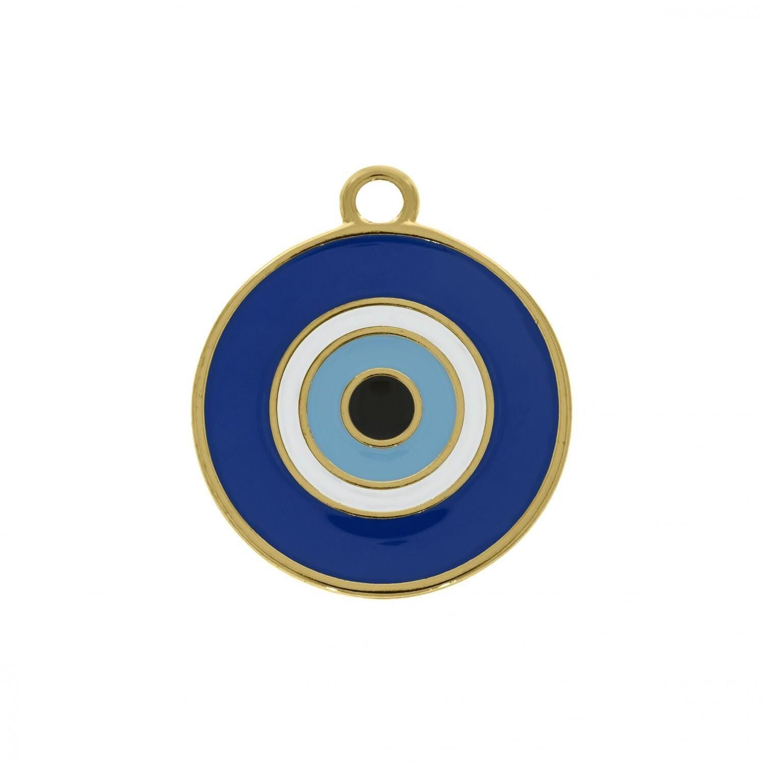Evil Eye Coin Charm 30mm