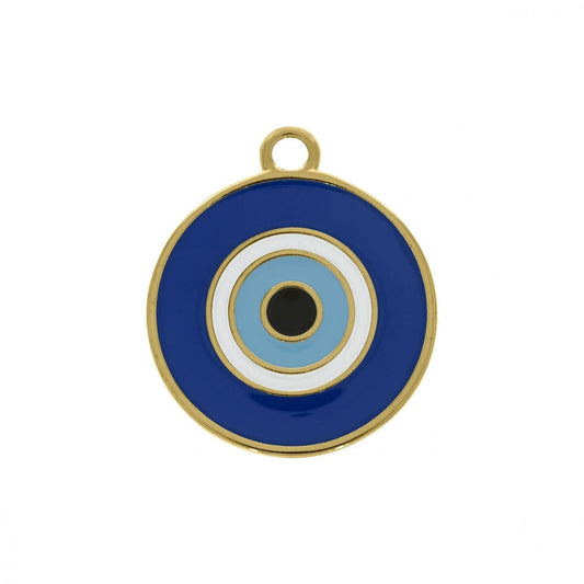 Evil Eye Coin Charm 30mm