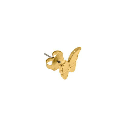 Gold butterfly stud earrings — handmade in Florida by AVINZIA