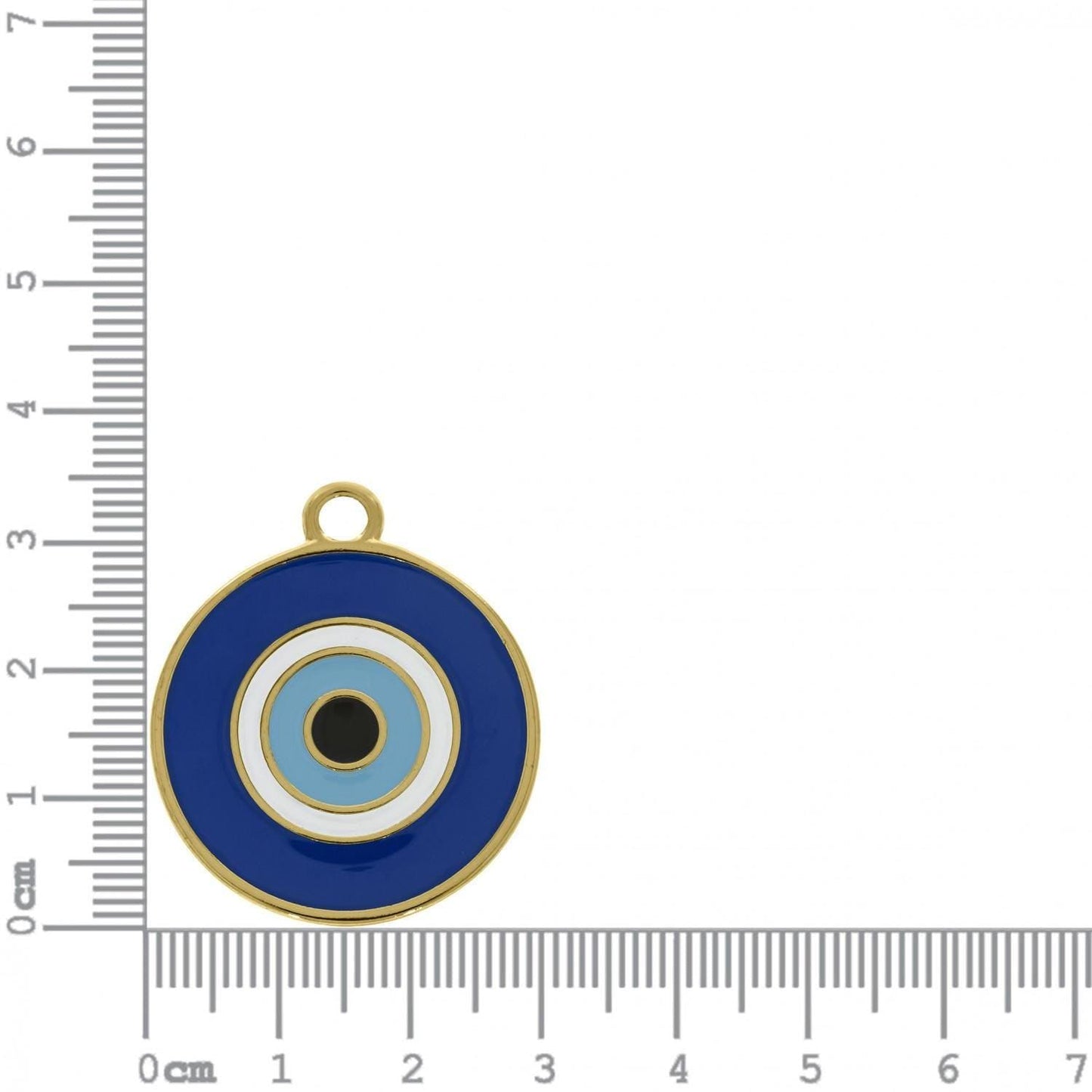 Evil Eye Coin Charm 30mm