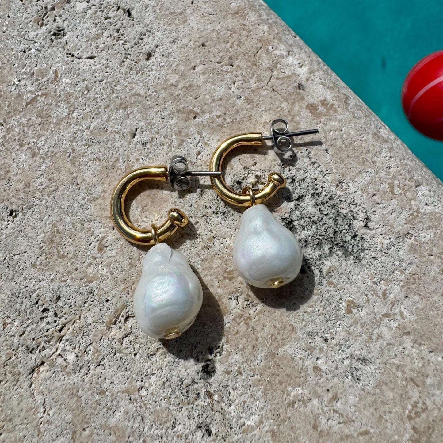Hoop Charm Earrings | Pearl Drop Earrings | Fish Earrings | Tusk Earrings | Removable Charm Earrings