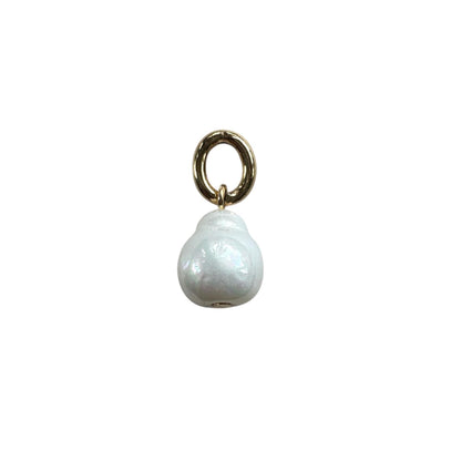 Gold shell charm for necklaces — handmade in Florida by AVINZIA