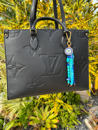 Mixed gemstone beaded bag charm – AVINZIA