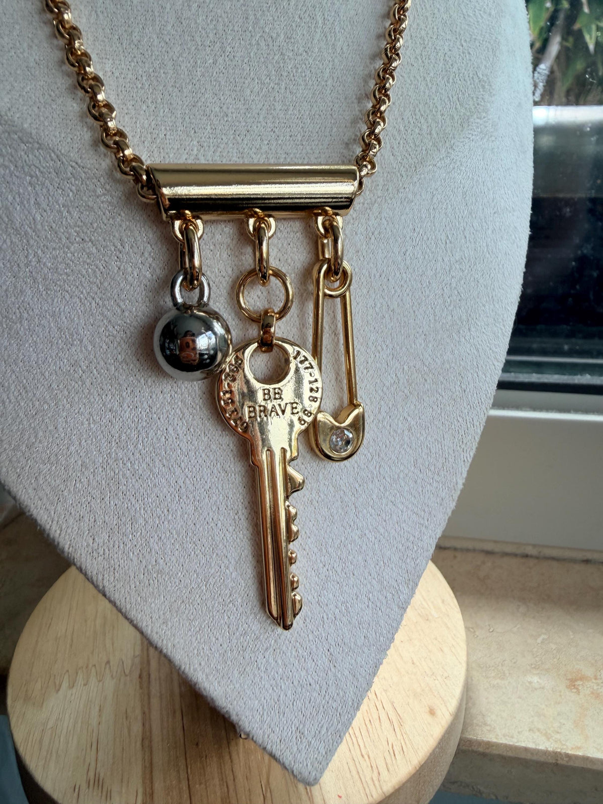 Key charm necklace — handmade in Florida by AVINZIA (photo 2)