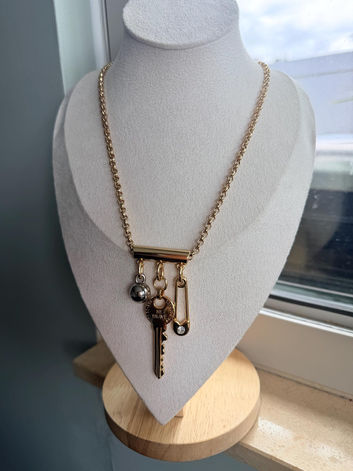 Key charm necklace — handmade in Florida by AVINZIA (photo 4)