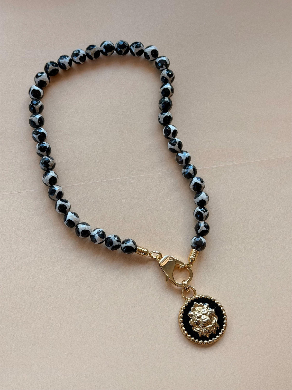 Zebra agate gemstone necklace — handmade in Florida by AVINZIA (photo 5)