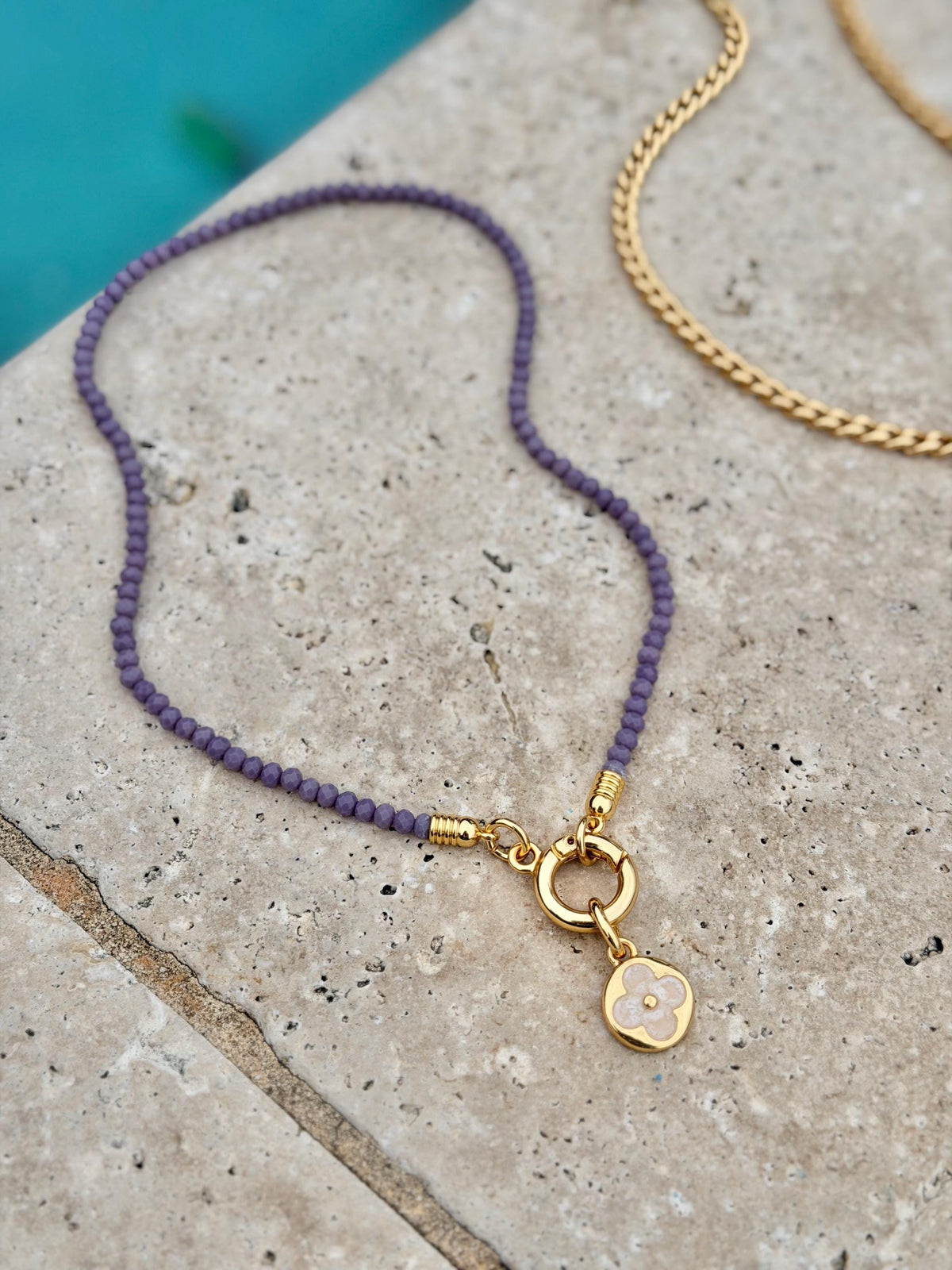Layered purple necklace set — handmade in Florida by AVINZIA (photo 5)