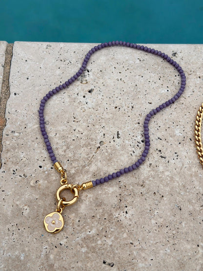 Layered purple necklace set — handmade in Florida by AVINZIA (photo 3)