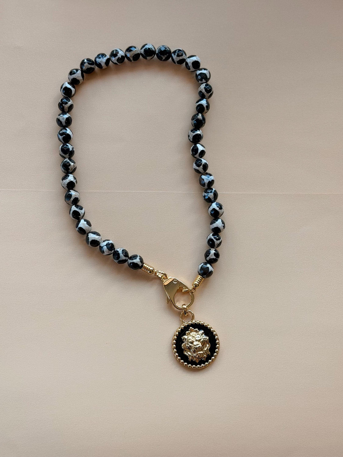 Zebra agate gemstone necklace — handmade in Florida by AVINZIA (photo 4)