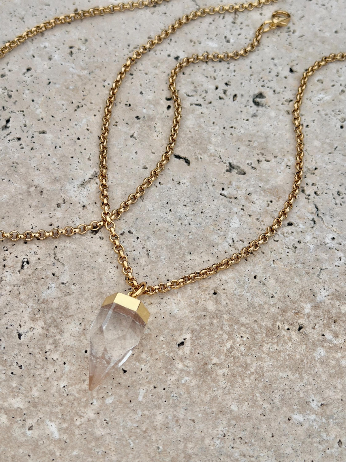 Quartz point layered necklace set — handmade in Florida by AVINZIA (photo 4)
