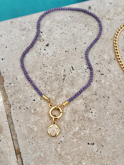 Layered purple necklace set — handmade in Florida by AVINZIA (photo 6)