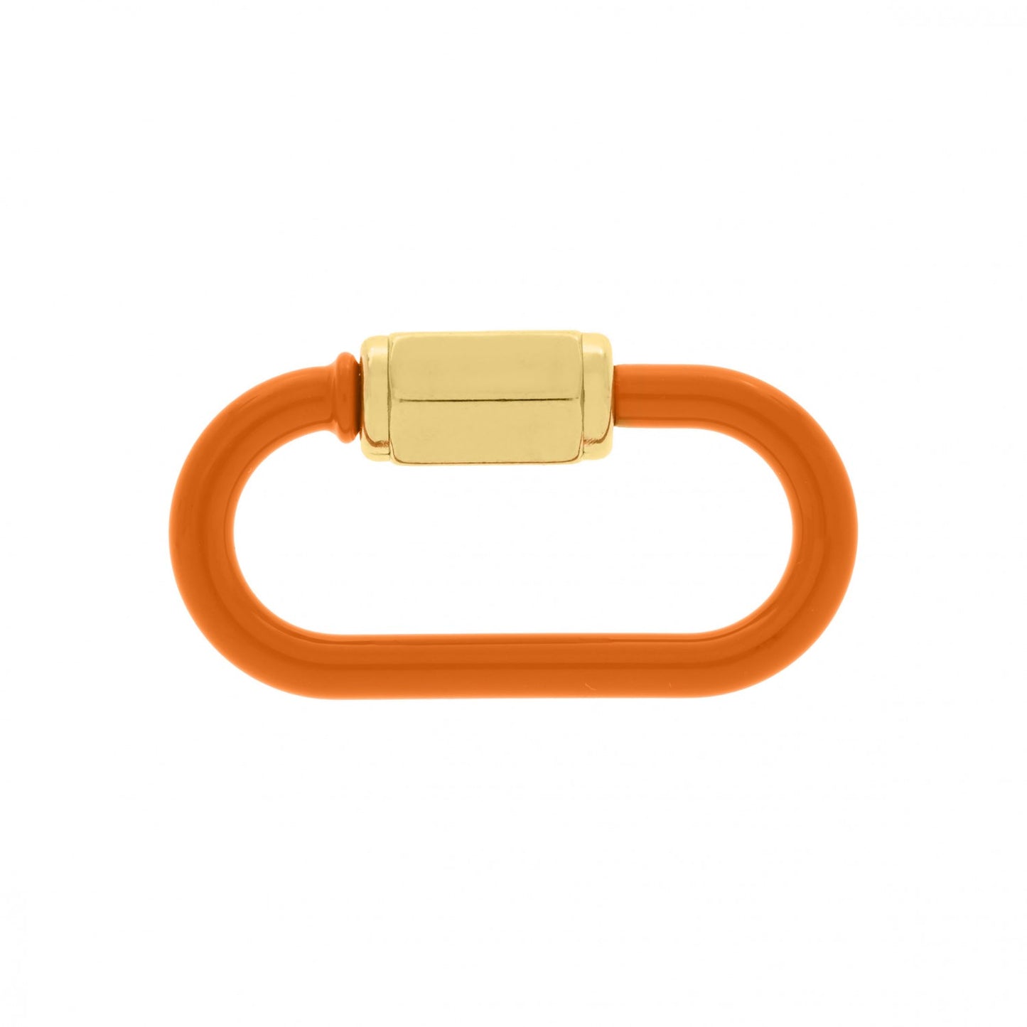 Orange Enamel Carabiner Clasp