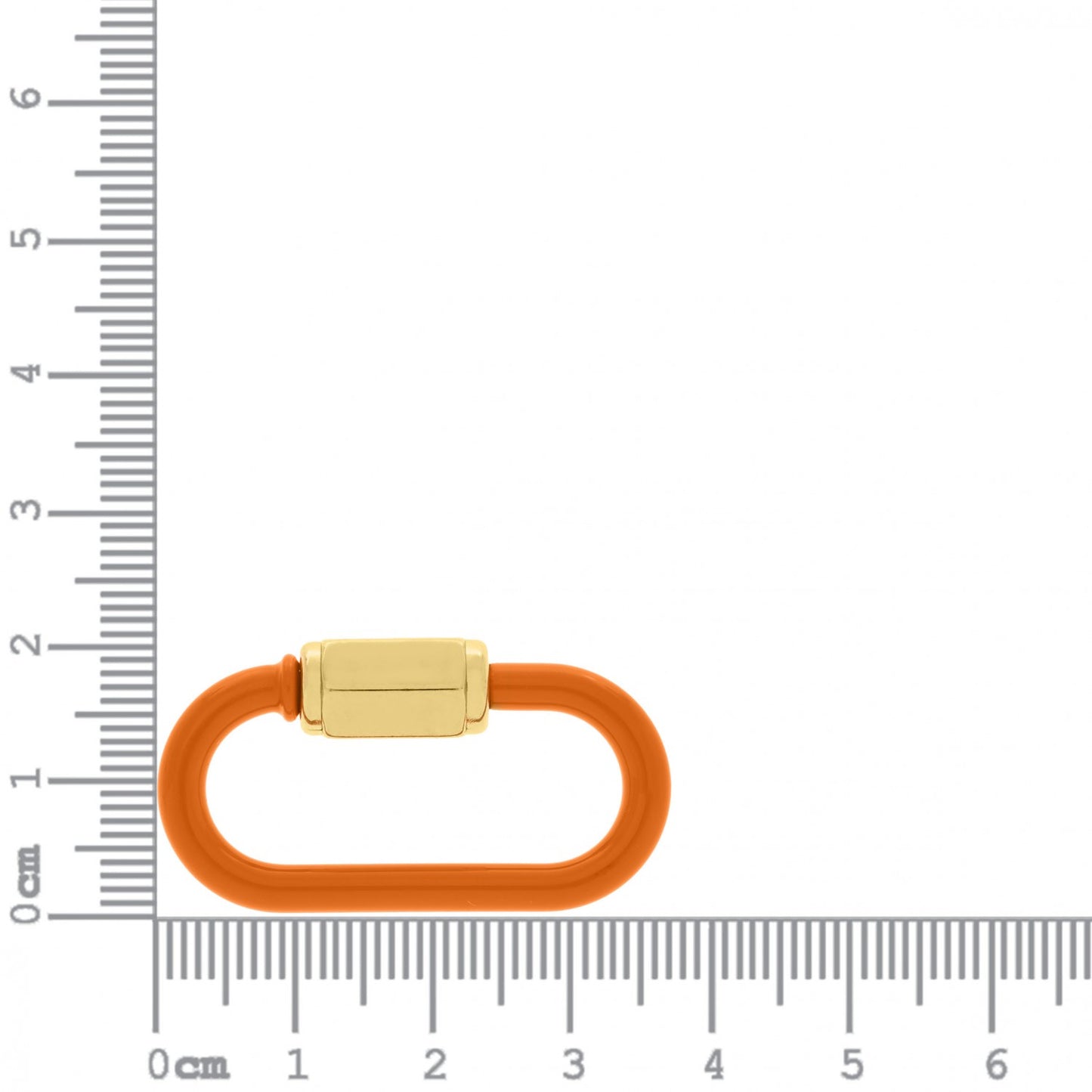 Orange Enamel Carabiner Clasp
