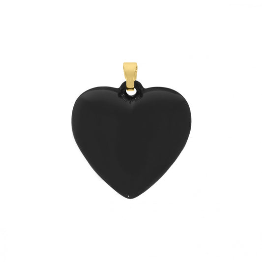 32mm Black Heart Charm